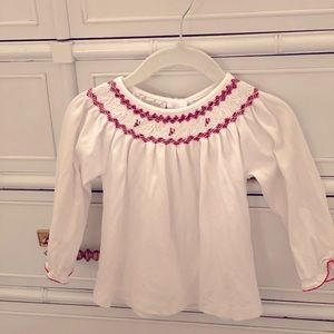 Christmas Smocked Kissy Kissy Shirt